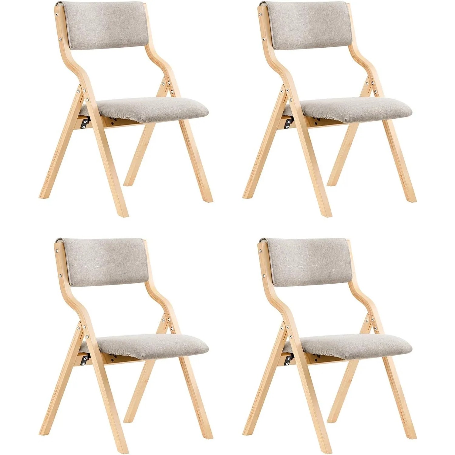 SoBuy 4er Set Esszimmerstuhl Klappstuhl Küchenstuhl Polsterstuhl mit Lehne günstig online kaufen