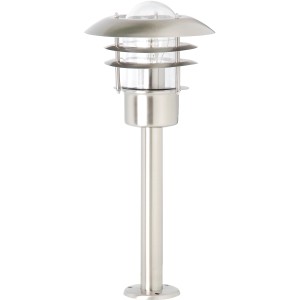 Brilliant Terrence Sockelleuchte für den Außenbereich, Edelstahloptik, 50cm hoch.