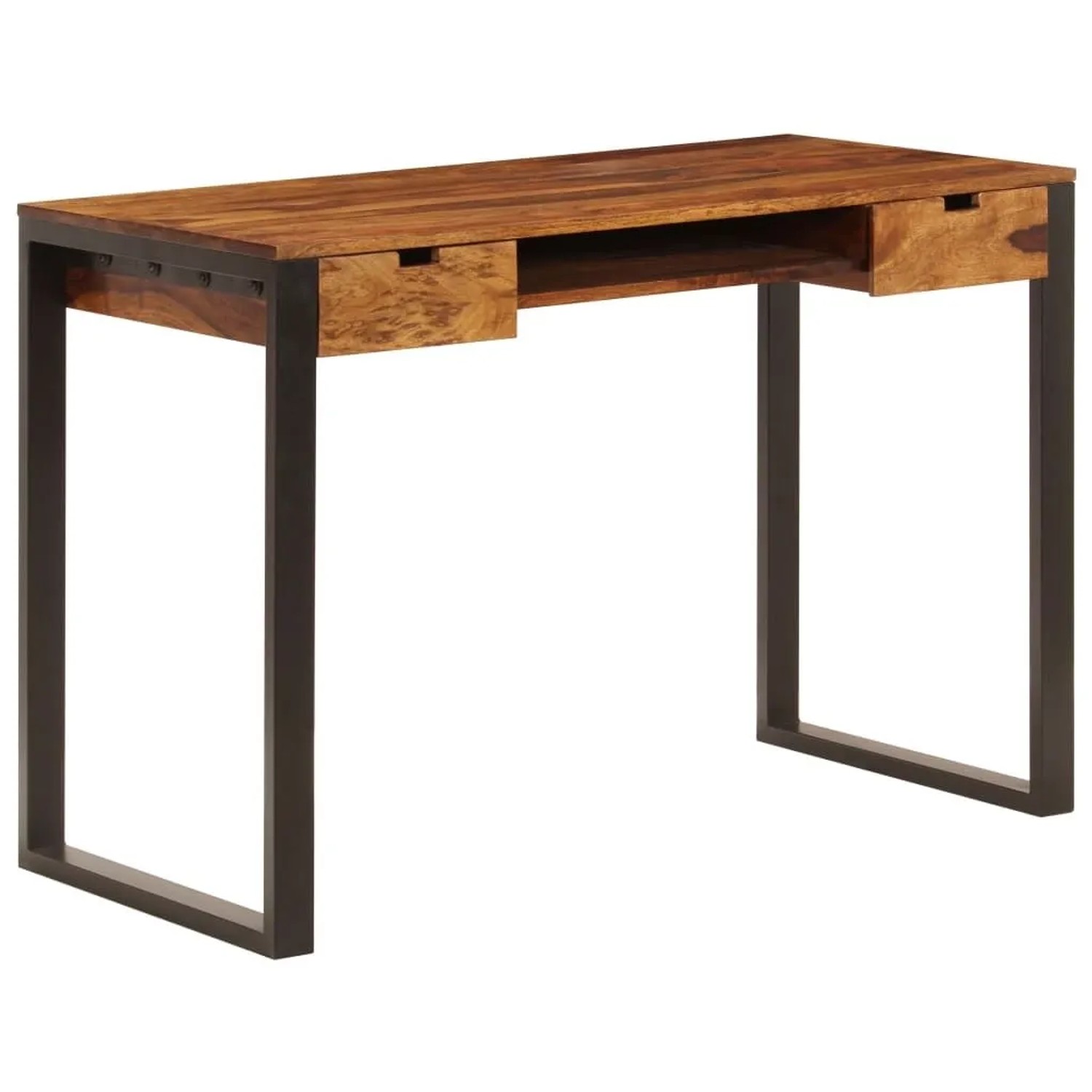 vidaXL Schreibtisch 110 x 55 x 78 cm Massivholz Akazie und Stahl 247963
