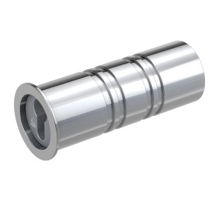 Basi Rohrtresor RT 101 aus Aluminium mit Edelstahl-Verschluss für die Wandmontage.