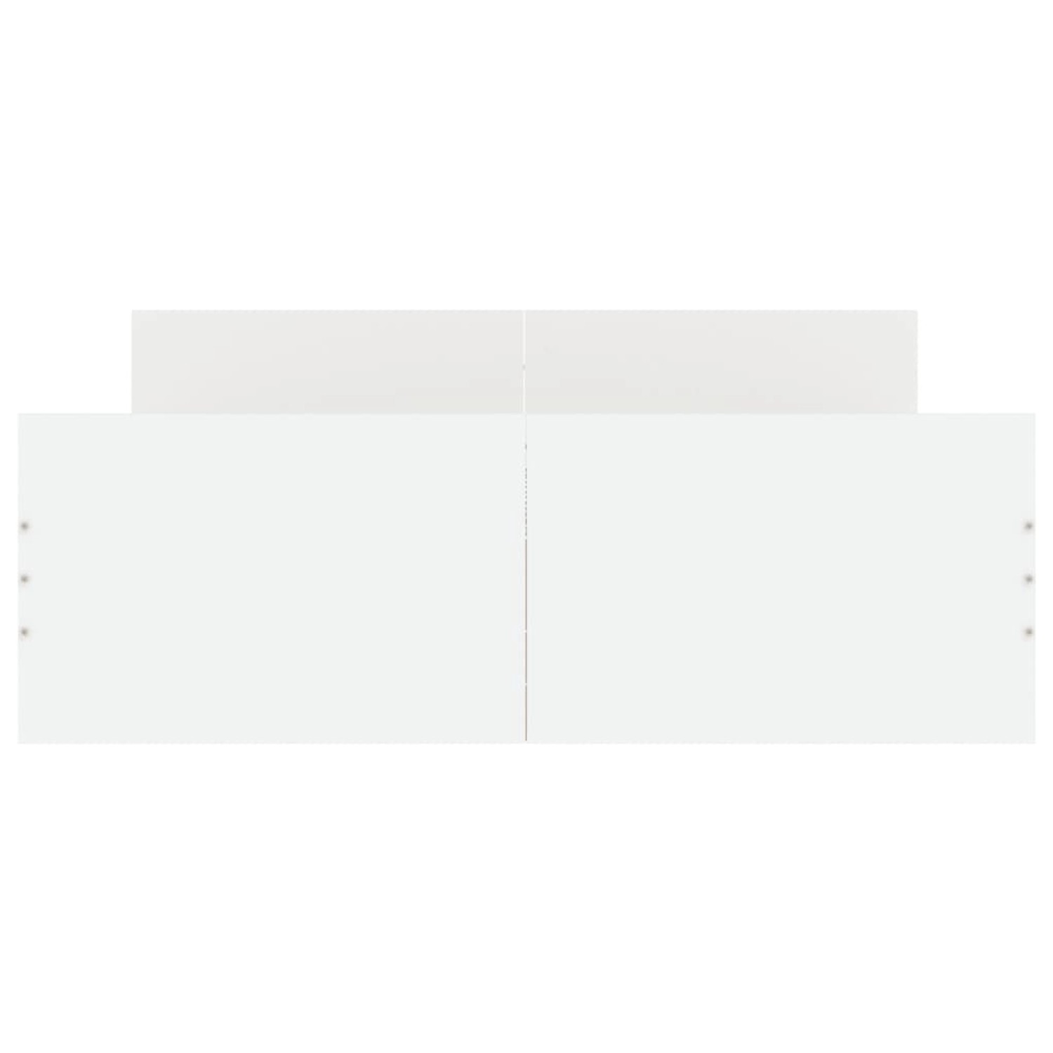 Weißes vidaXL Bettgestell mit Kopf- und Fußteil, 120x190 cm.