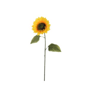 Gelbe Kunst-Sommerblume von Mica Decorations, 72 cm hoch. Dekorative Kunstpflanze für Innenräume.