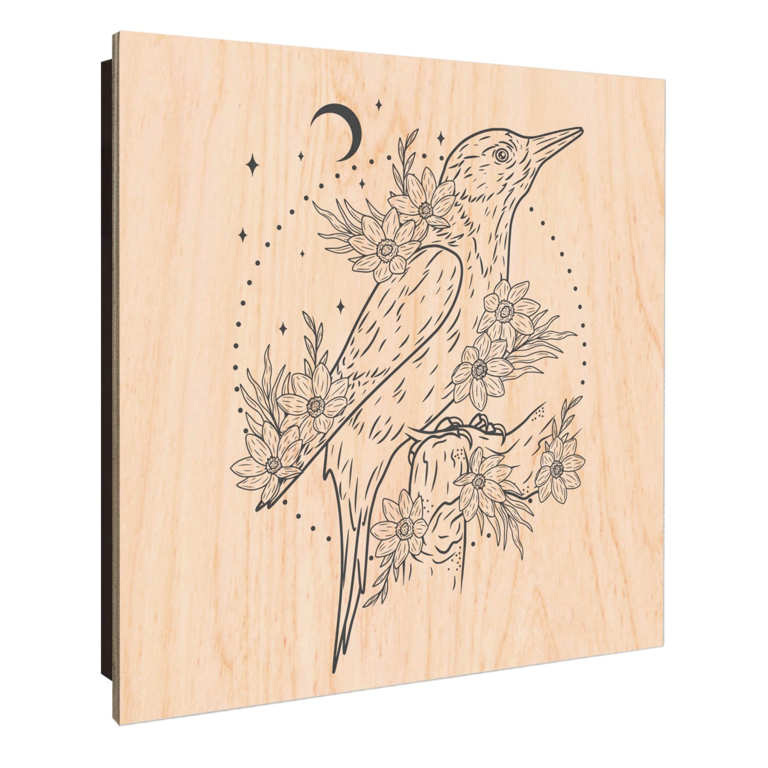 Banjado Schlüsselkasten Holz 30x30cm Schwarz Scharnier Rechts 50 Haken Desi günstig online kaufen