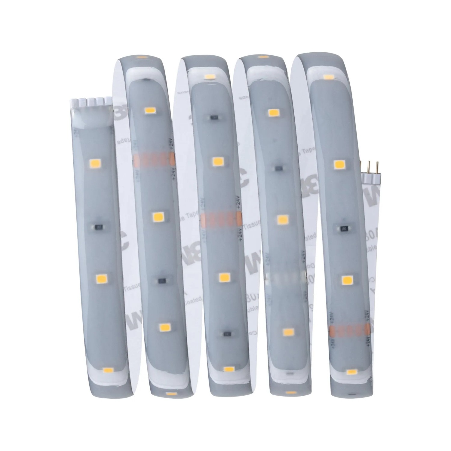 MaxLED 250 LED-Streifen Basis-Set, 1,5m, warmweiß, IP44, silber.