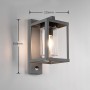 Moderne Trio Außenwandleuchte Lunga in Anthrazit mit Bewegungsmelder und transparentem Glas.