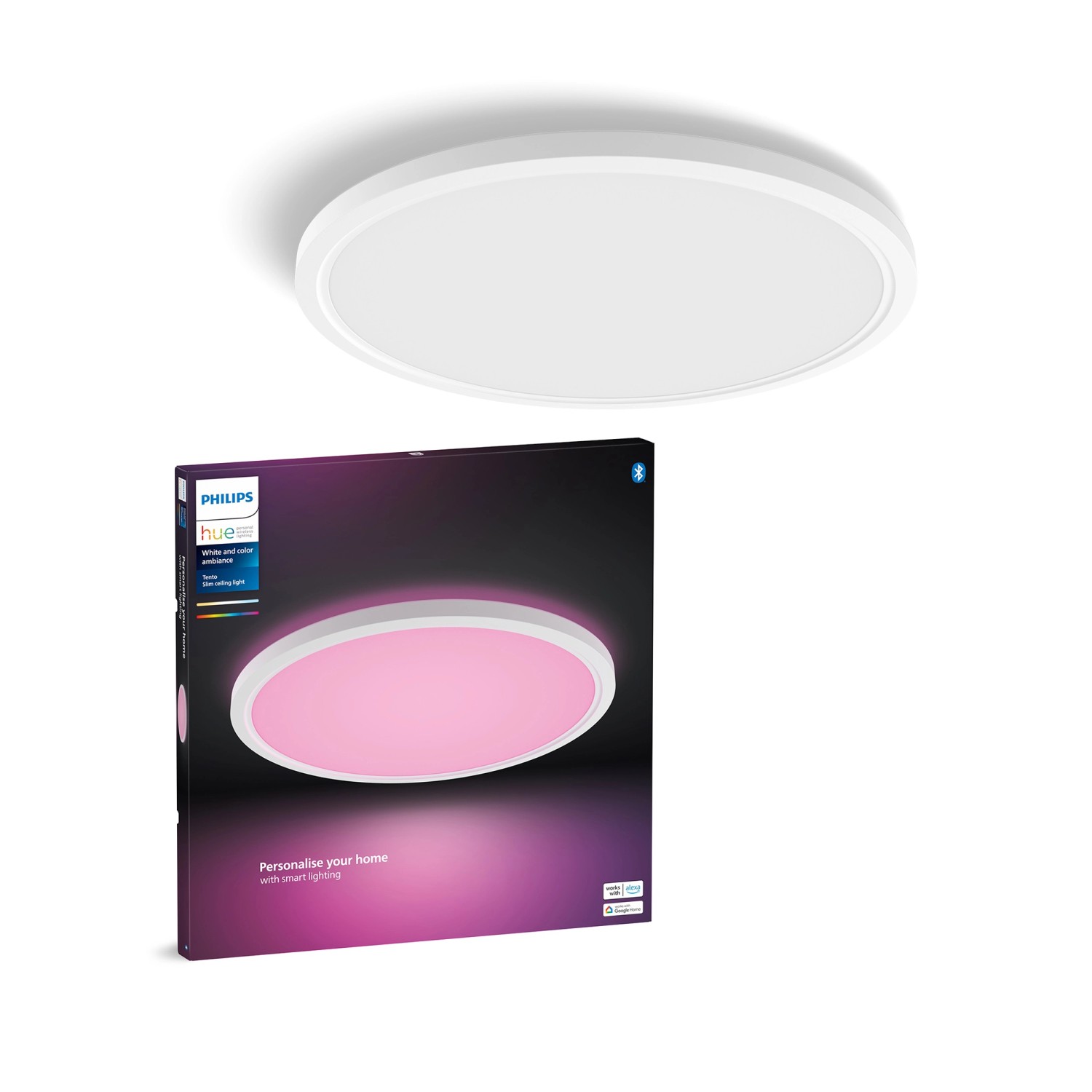 Philips Hue LED-Panel Tento White & Color Ambiance Ø 54,2 cm Weiß