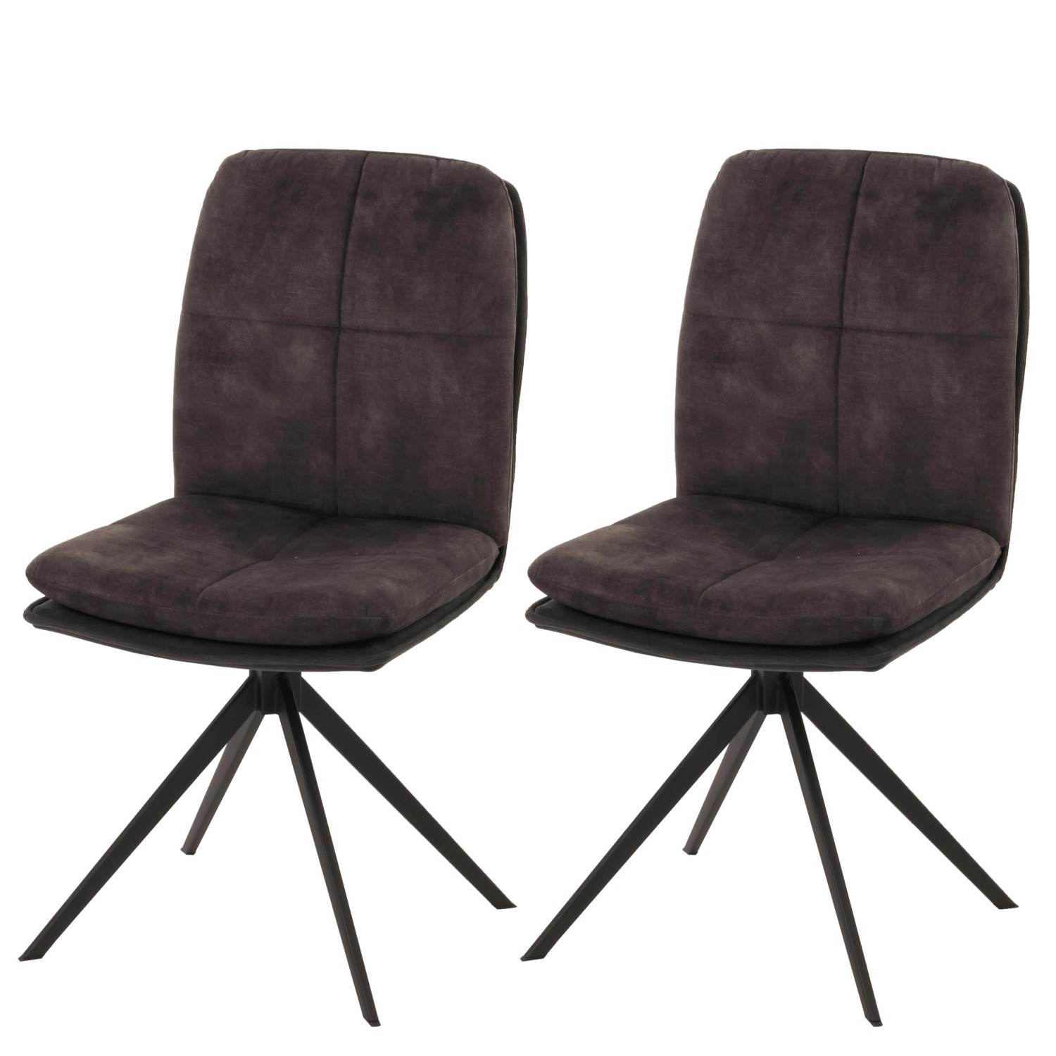 MCW Esszimmerstuhl M68 2er-Set Dunkelgrau günstig online kaufen