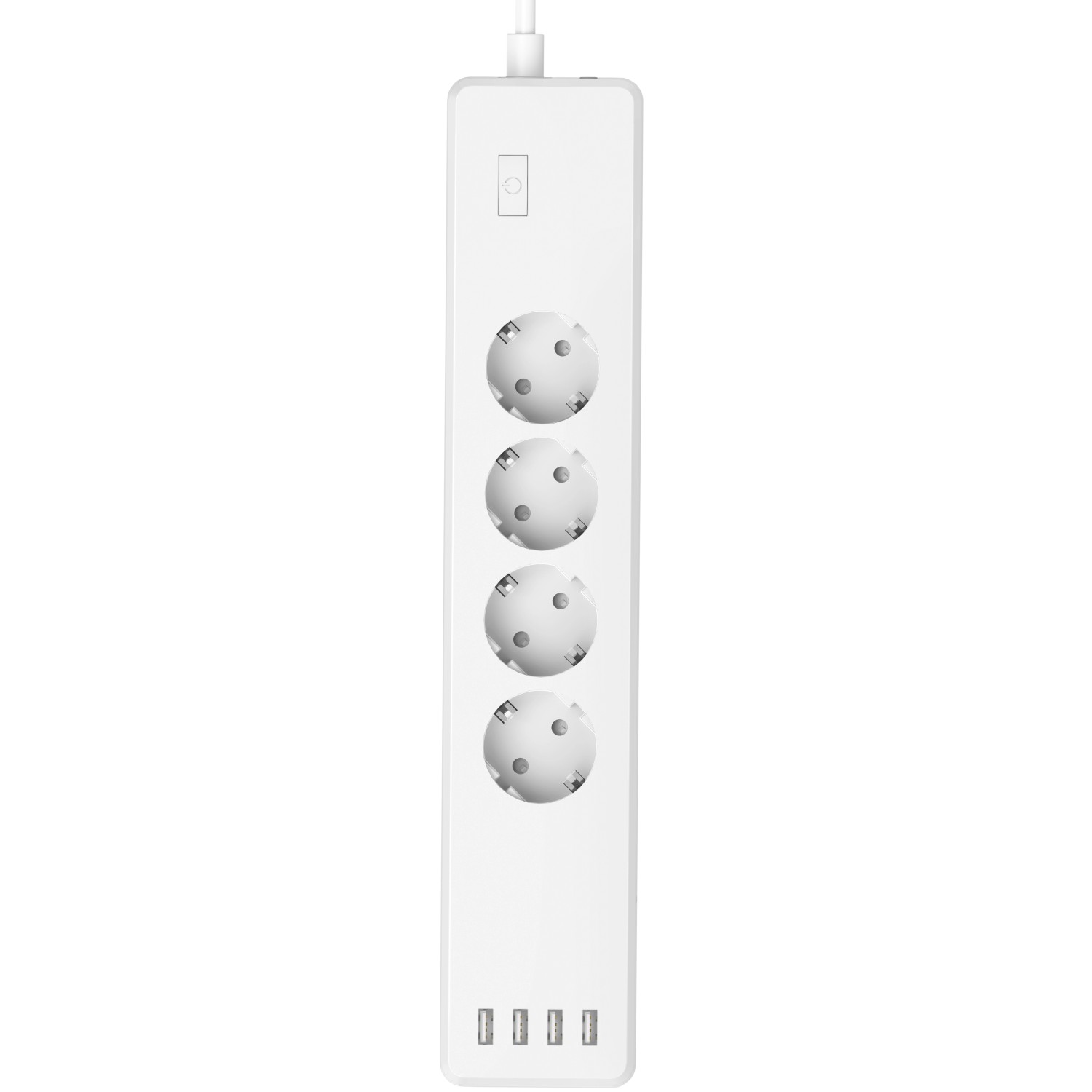 Hama Wlan-Steckdosenleiste 4-Fach mit 4 USB-Buchsen Weiß
