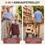 Sekey Einkaufstrolley, rot, mit Kühlfach und Treppensteiger-Funktion. Vielseitig einsetzbar für Einkäufe und Transporte.