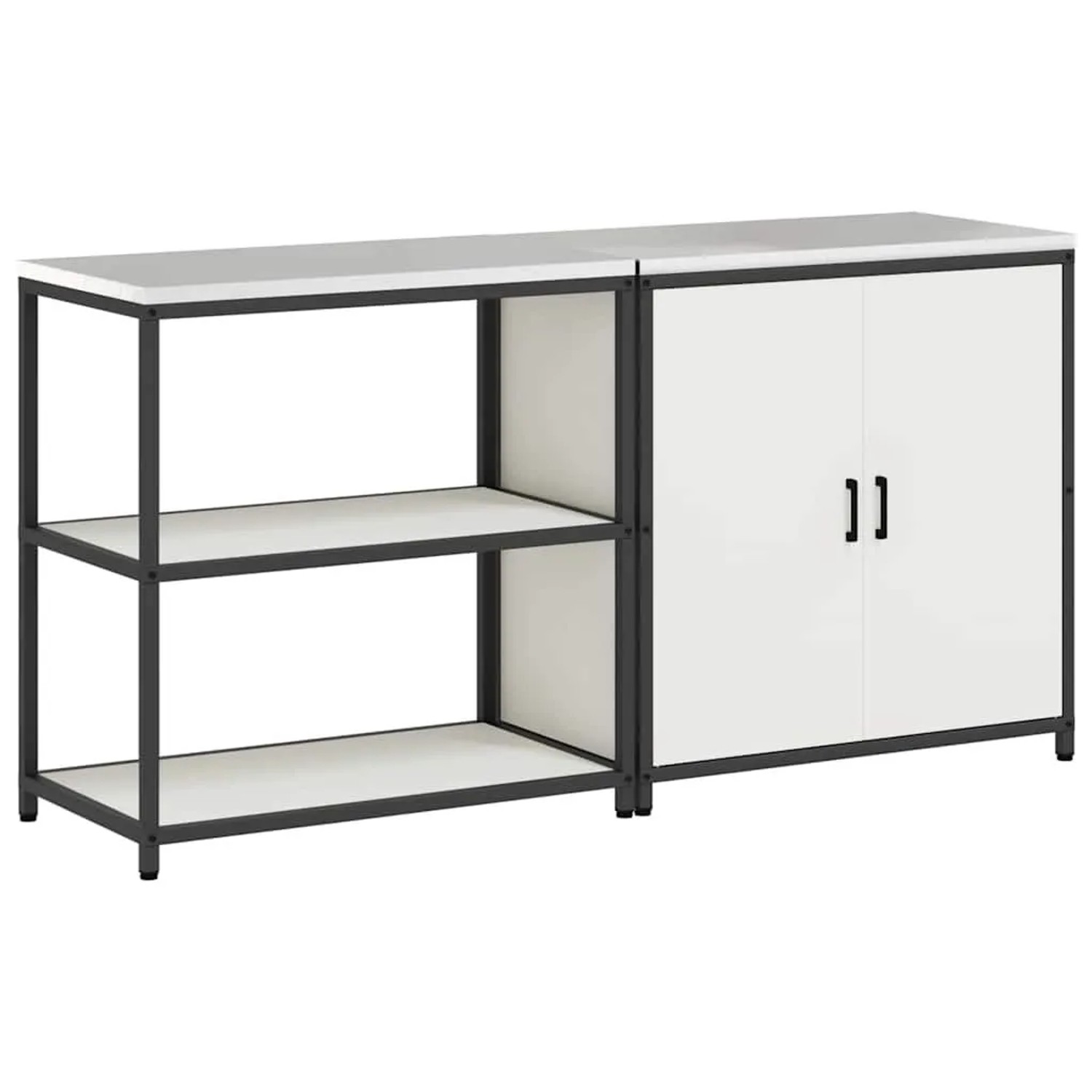 vidaXL Aufbewahrungsset für die Küche 2 Stk Weiß Kaltgewalzter Stahl 339265 günstig online kaufen