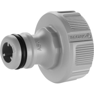 Gardena Hahnverbinder für Innengewinde (G 3/4), hellgrau, zur Schlauchverbindung am Wasserhahn.