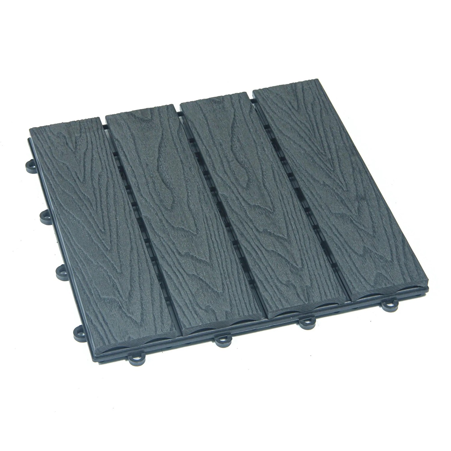 Home Deluxe WPC-Klickfliesen Bavaro Premium Anthrazit 10 m²