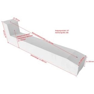 Jet-Line PV-Sockel in Betongrau für die Flachdachmontage von Solaranlagen.