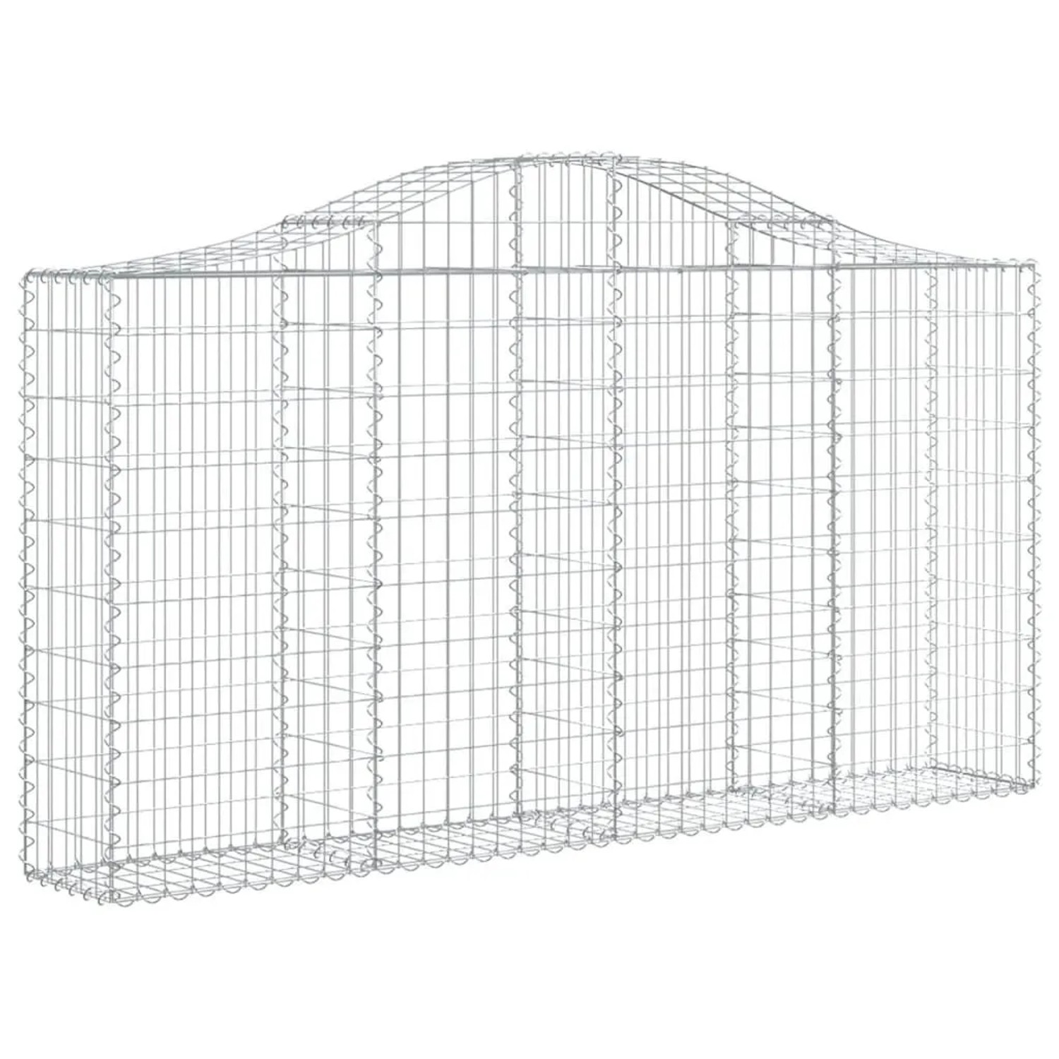 vidaXL Gabionen mit Hochbogen 11 Stk 200x30x100/120cm Verzinktes Eisen 3145439