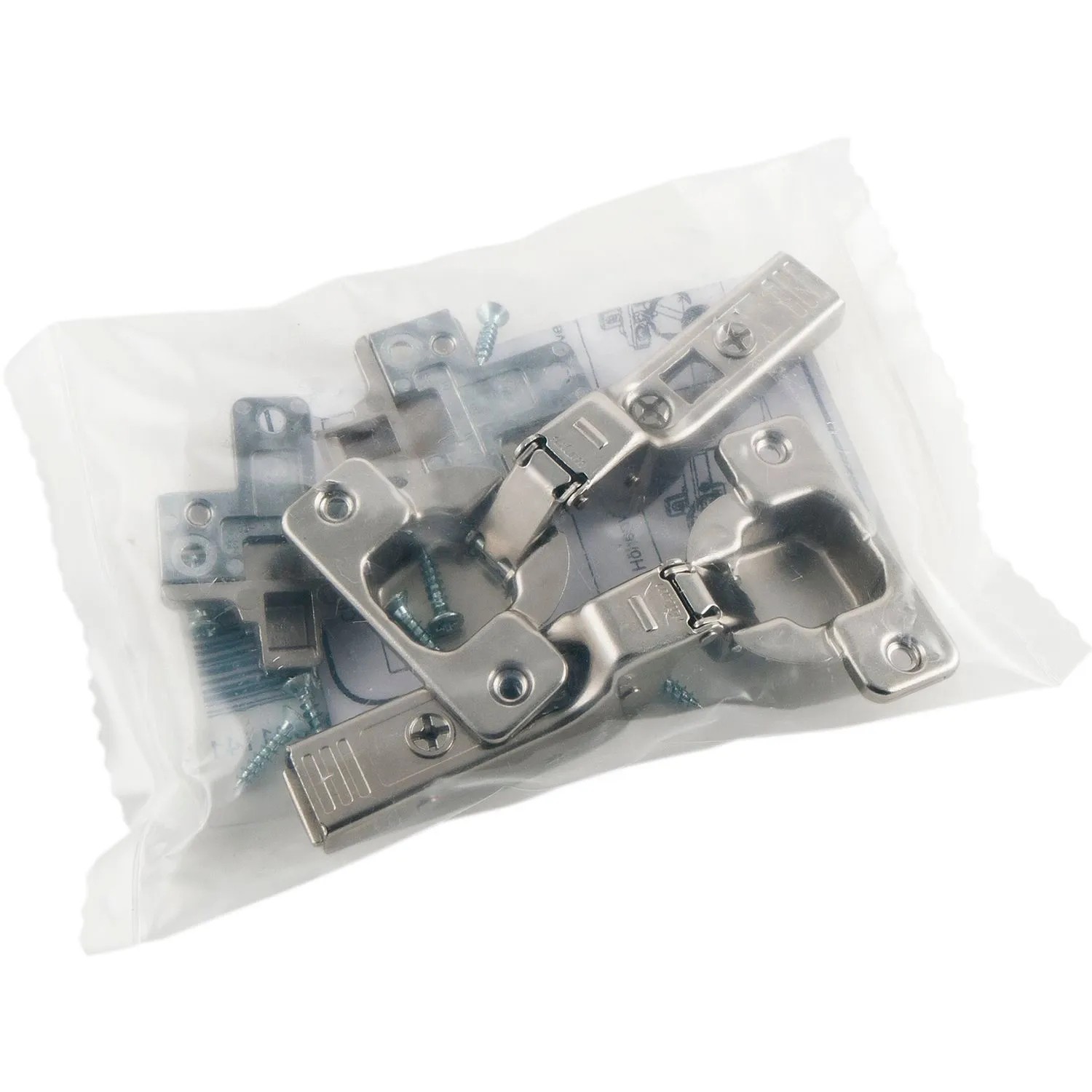 Blum Clip Top Scharnier für Schranktüren bis 35mm Mittelanschlag 95 Grad mit Feder & Kreuzmontageplatten 2 Stück
