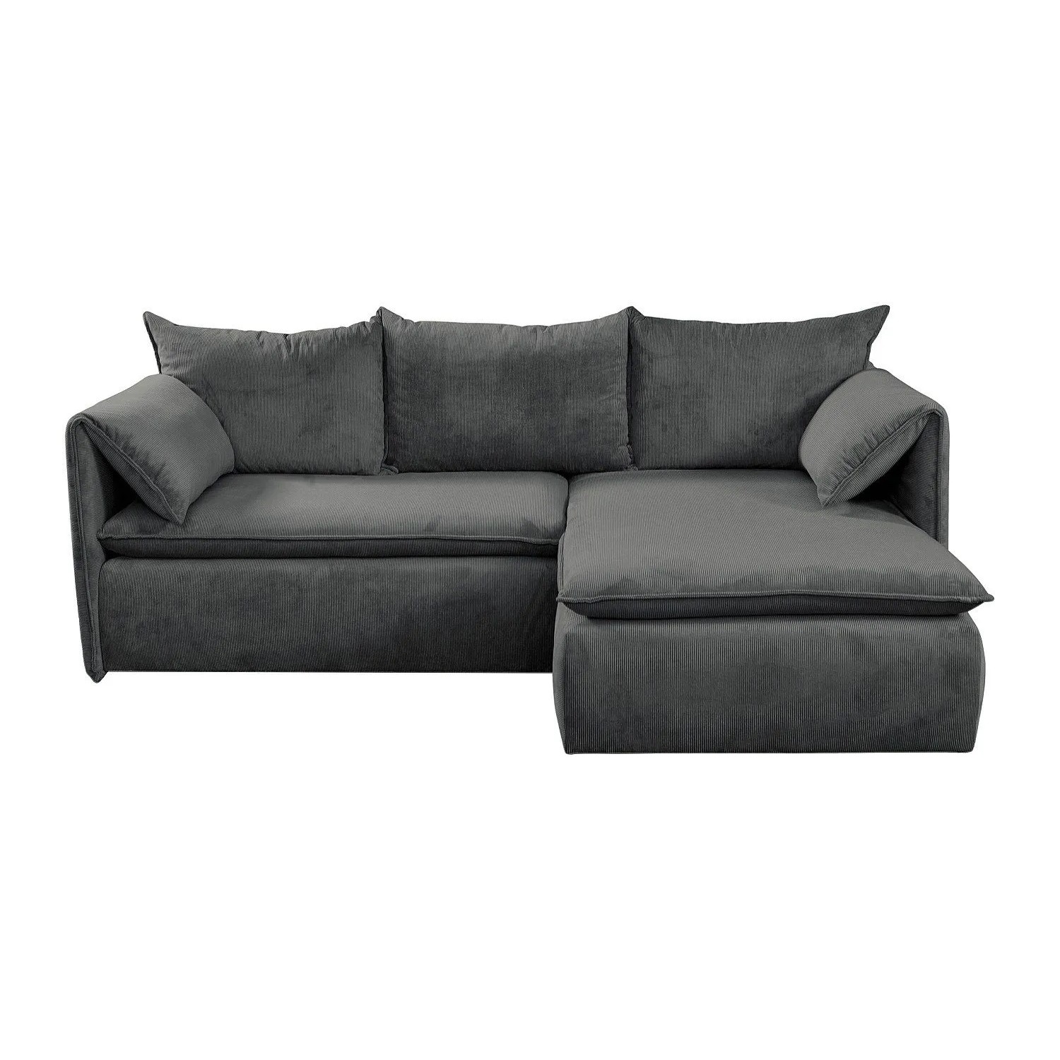 Vente-unique Schlafsofa Teodora Anthrazitgrau 230 cm