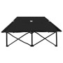 Schwarze vidaXL Doppelliege, klappbar, mit Stahlrahmen. Ideal für Camping und Outdoor.