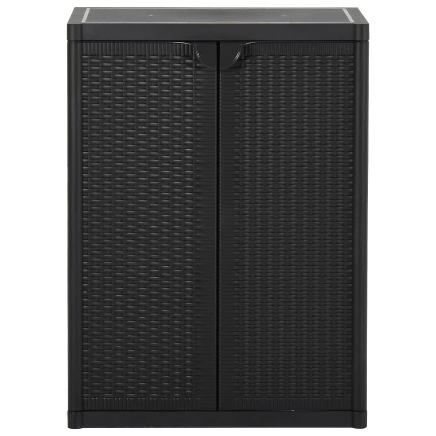 Thumbnail - vidaXL Gartenschrank Schwarz 65x45x88 cm PP Rattan-Optik
