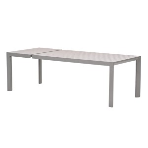 Ausziehbarer Gartentisch Latina in Taupe, Aluminium, 180/230x100cm. Flexibel für Garten & Terrasse.