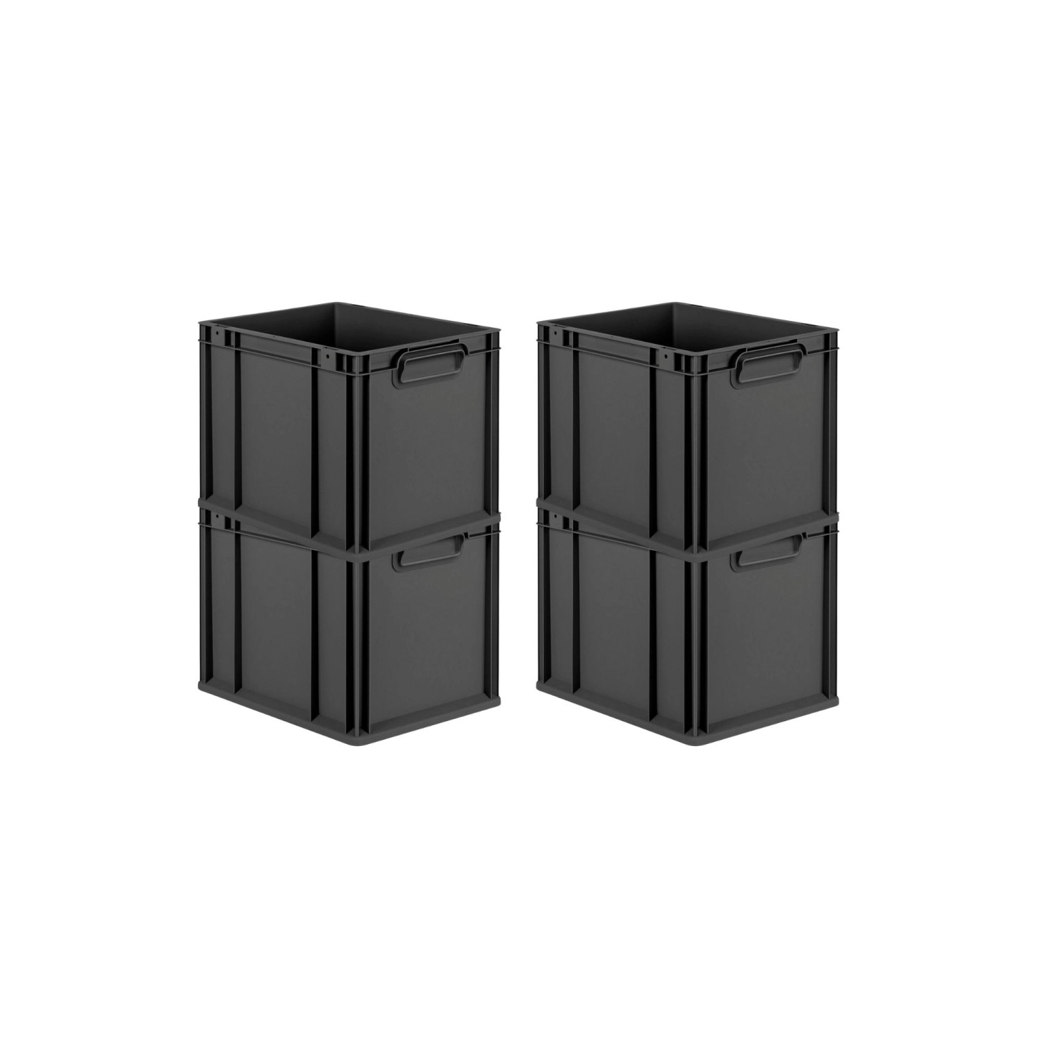 PROREGAL SuperSparSet 4x Eurobox Nextgen Grip HxBxT 32x30x40cm 30 Liter Gri günstig online kaufen