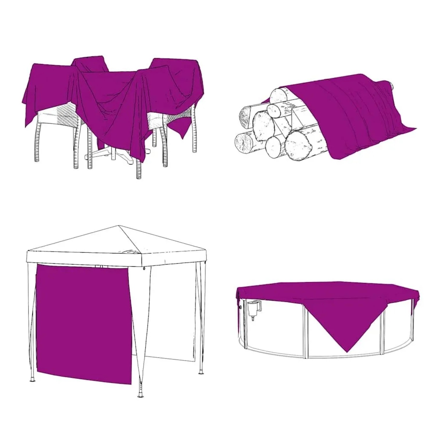 vidaXL Transparente Plane mit Ösen 3x5 m Polyethylen 4018513_5