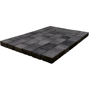 EHL Drän-Mehrformat-Pflaster Lille, grau-anthrazit nuanciert, für Einfahrten und Parkflächen.