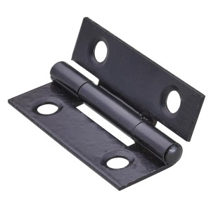 Hettich Scharnier Schmal 40 mm x 25 mm x 1 mm Stahl Schwarz 2 Stück