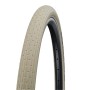 Schwalbe Fat Frank Fahrradreifen, creme, mit markantem Profil auf schwarzer Felge.