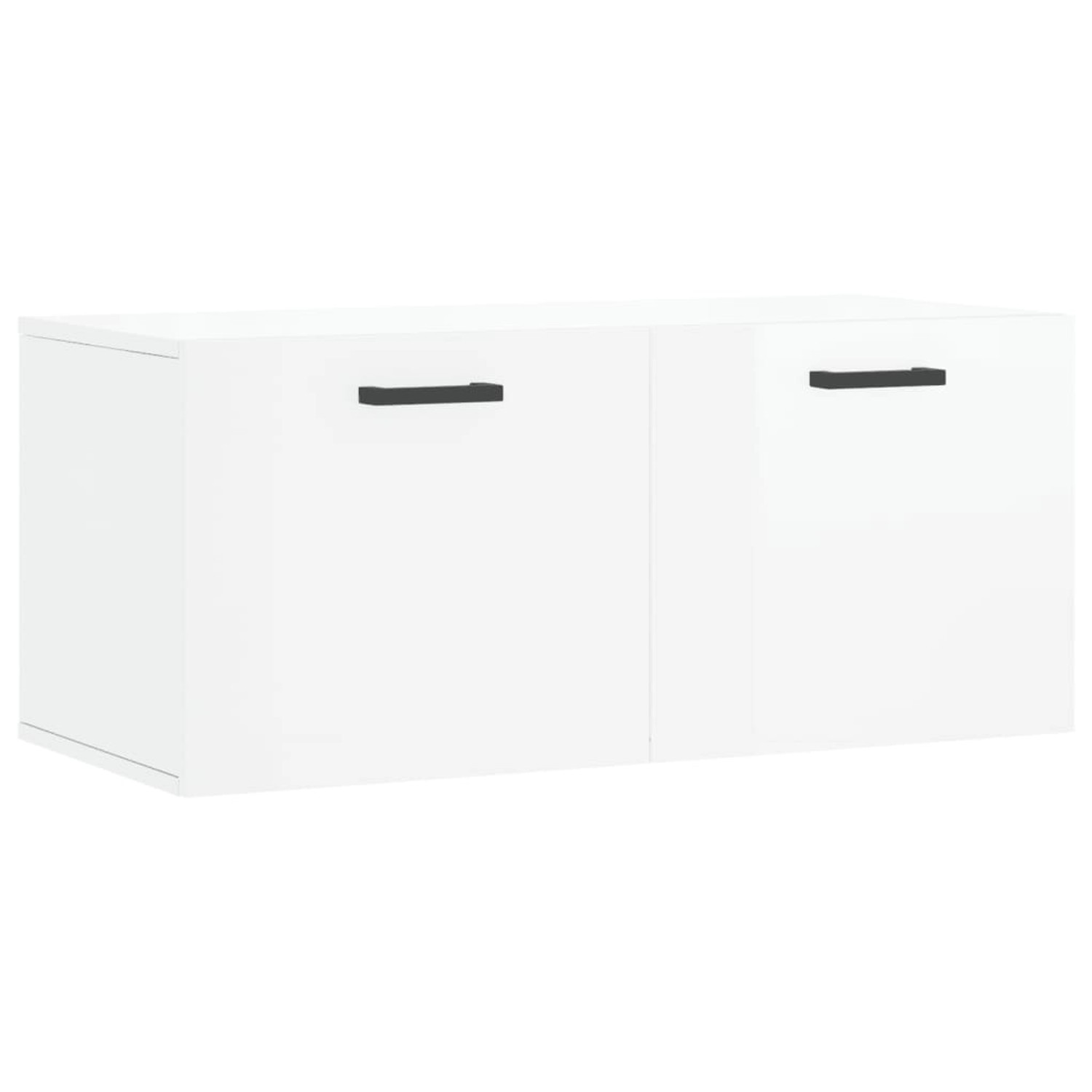 vidaXL Wandschrank Hochglanz-Weiß 80x36,5x35 cm Holzwerkstoff Modell 7 günstig online kaufen