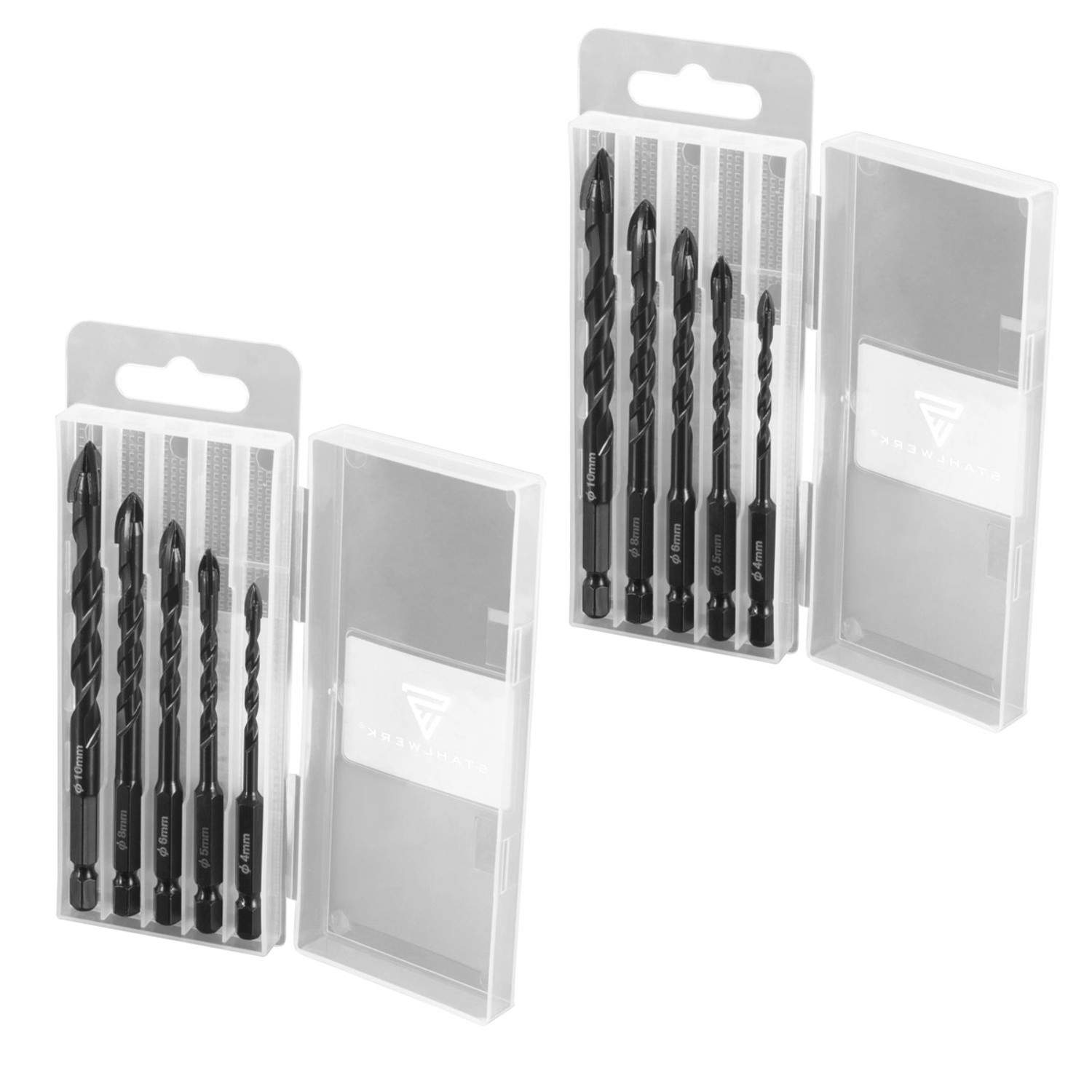 STAHLWERK Glasbohrer Fliesenbohrer Keramikbohrer 10er Set 4 5 6 8 10 mm günstig online kaufen