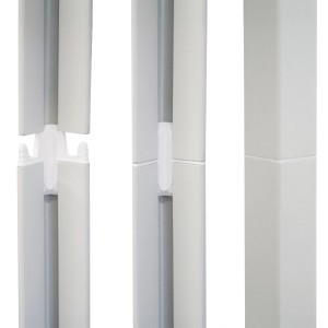 Ar Shelving Eckregal Erweiterungmodul Rivet Style 48 x 70 x 40 cm Grauweiß FSC®