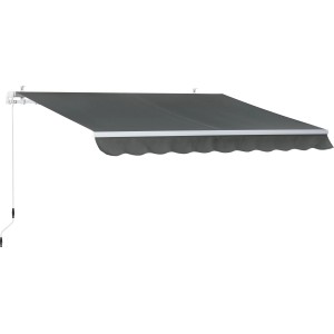 Markisenstoff, 300x200 cm, grau meliert. Ersatztuch für Gelenkarm- und Hülsenmarkisen.