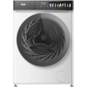 PKM Waschmaschine WA9-12TCAT, Frontlader in Weiß mit Touch Control und großem Bullauge.