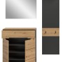Inn.Furn Garderoben-Set 3-teilig in Eiche und Grau 140 cm Cooper_10