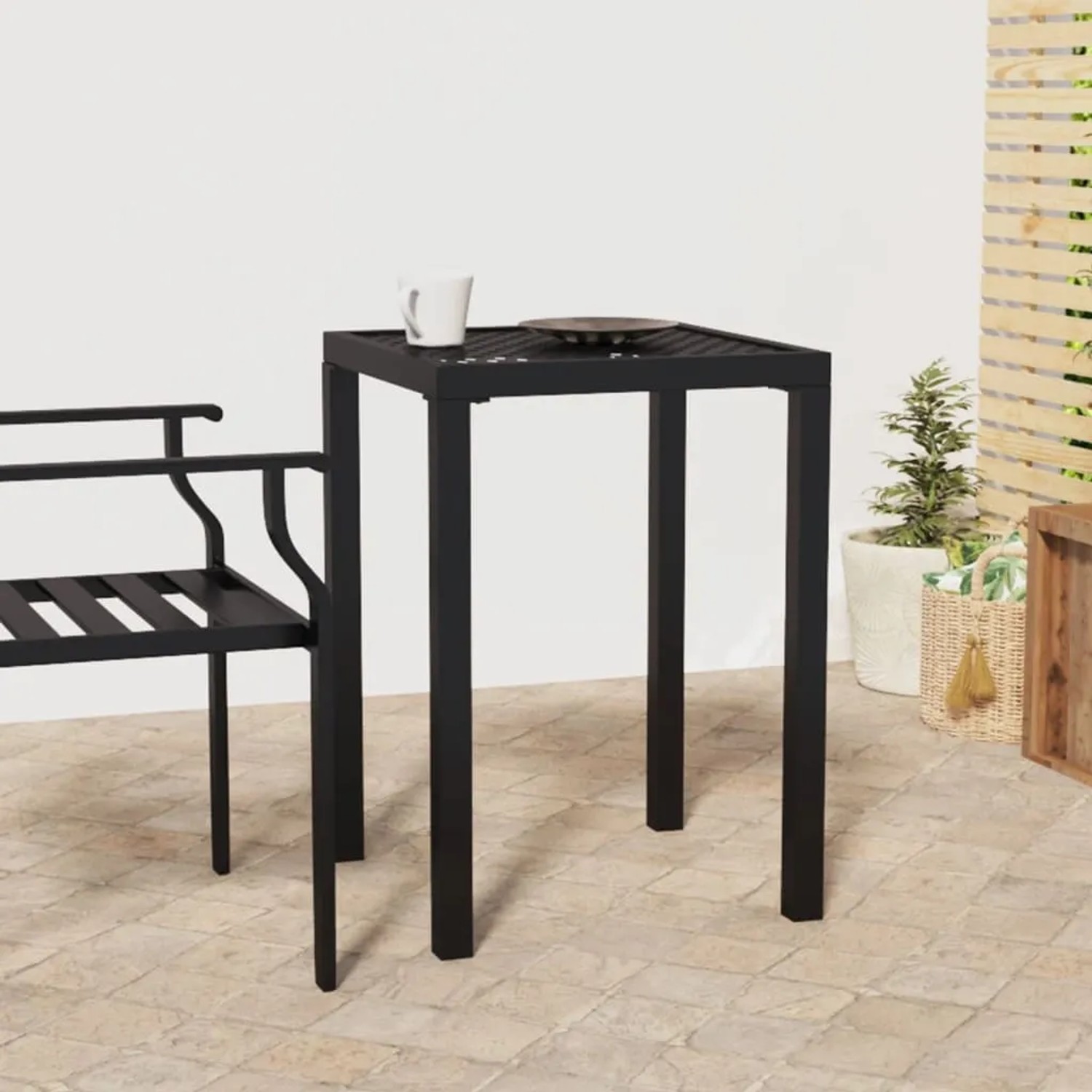 vidaXL Metall Gartentisch wetterfest quadratisch 50 x 50 x 72 cm kaufen bei OBI