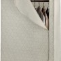 Wenko Kleiderschrank Balance Taupe mit Ablage, teilgeöffnet, Textil-Schrank mit Muster.