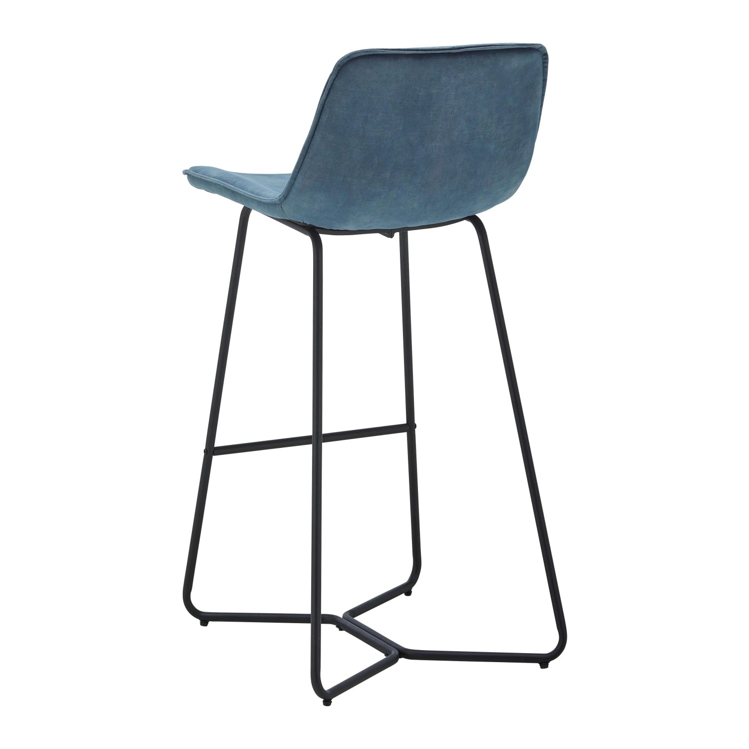 Bessagi Home Barhocker Nery Blau Samt Gepolstert_6