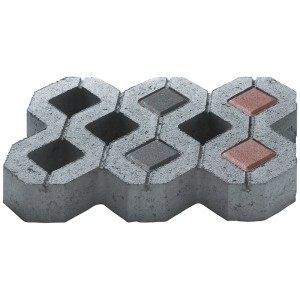 Anthrazitfarbener Kann Rasengitter Füllstein, 8x7,8x7,8 cm, für Pflasterarbeiten.