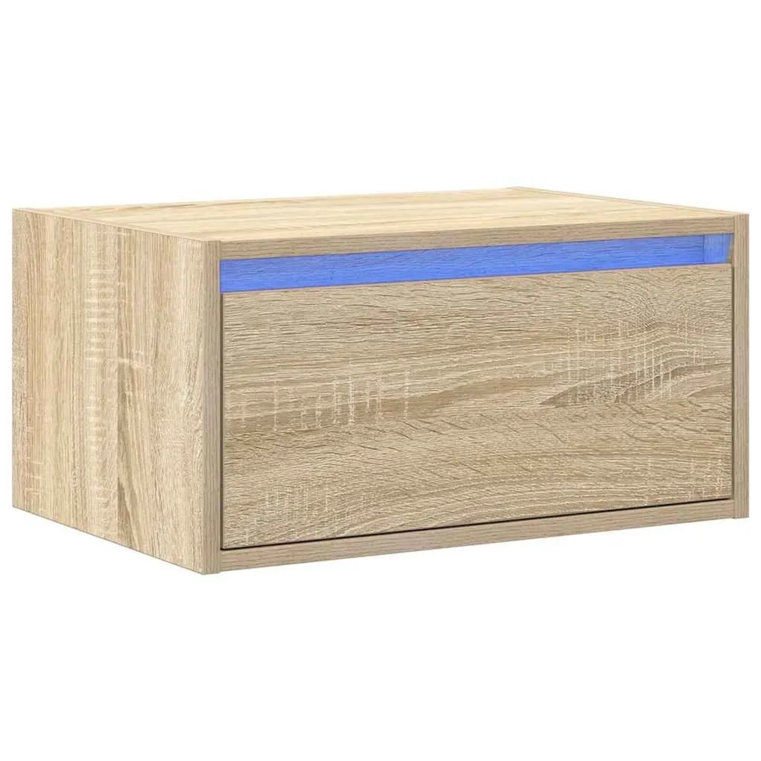 vidaXL Wand-Nachttisch mit LED-Leuchten Sonoma-Eiche 860215