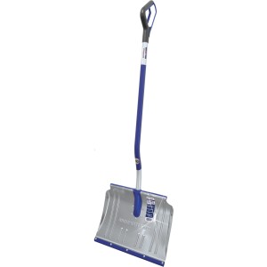 SONNECK SNOWMASTER ALU 2000 Schneeschieber mit blauem Stiel und Alu-Blatt.