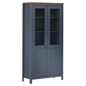 vidaXL Highboard Hill Grau 85x37x170,5 cm Massivholz Kiefer 289013