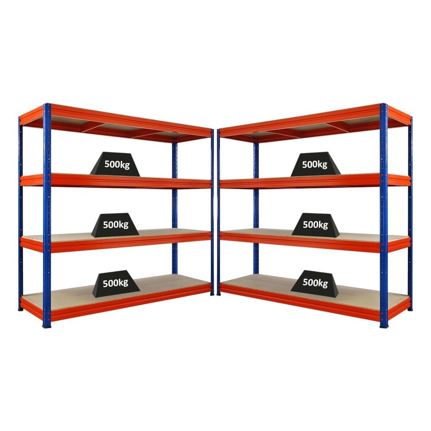 PROREGAL Mega Deal 2x Schwerlastregal Dino HxBxT 180x200x60cm 4 Spanplatten günstig online kaufen