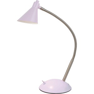 Näve LED-Tischleuchte in Pastellviolett mit flexiblem Arm. Schreibtischlampe aus Metall.
