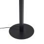 Detailaufnahme: Schwarze Lucande LED Stehlampe Ilian mit rundem Fuß.
