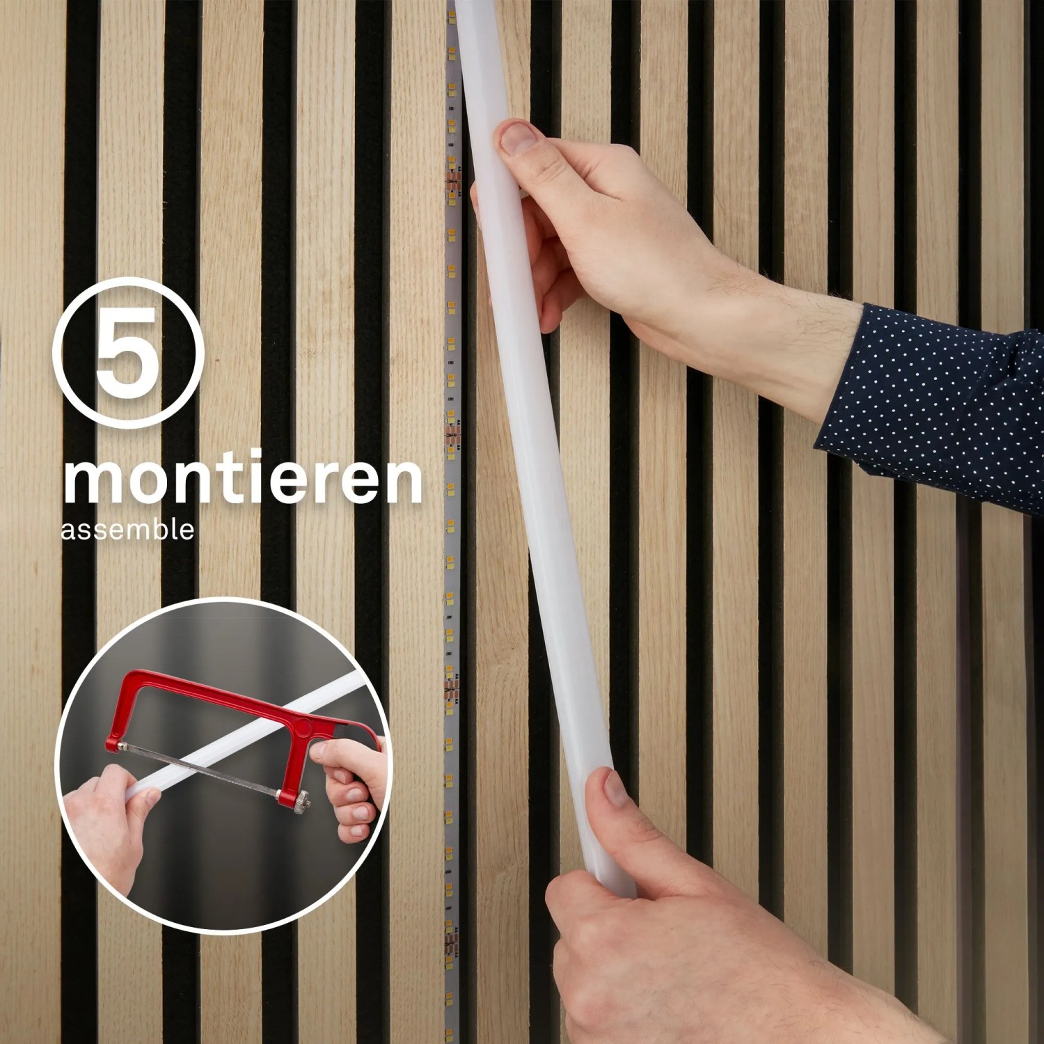 Briloner LED Band Starter-Set zur Paneel-Montage, warmweißes Licht, 2,6 m Länge.