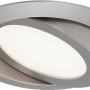 3er-Set schwenkbare Briloner LED-Einbauleuchten in Nickel, 14 cm Durchmesser.