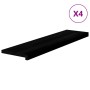 vidaXL Treppenstufen 4 Stk Dunkelbraun 100x30x2 cm Massivholz Eiche 3283022_3