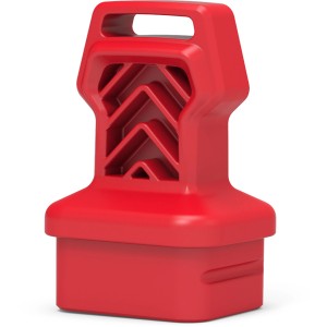 Roter Greenworks Startschlüssel für Akku-Rasenmäher, Zubehör und Ersatzteil.