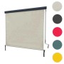 Creme-beige Vertikalmarkise 250x180cm mit Handkurbel. Ideal als Fenstermarkise & Balkon-Sonnenschutz. Auch in anderen Farben.