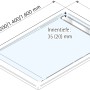 Technische Zeichnung: Schulte Duschwannen-Set ExpressPlus, Rechteck, 120x80 cm, Maße und Details.
